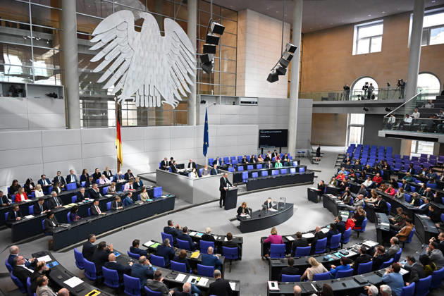 German Chancellor Friedrich Merz delivers government statement in Berlin ahead of EU Summit BERLIN, GERMANY – OCTOBER 14: German Chancellor Friedrich Merz delivers a government statement ahead of the upcoming meeting of the European Council in the Bundestag in Berlin, Germany, on October 14, 2026. Volodymyr Sindieiev Anadolu Berlin Germany. Editorial use only. Please get in touch for any other usage.  Copyright: x2026xAnadoluxVolodymyrxSindieievx