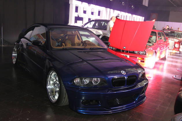 BMW 320i Coupe Widebody 3 Series, E46 model series, model year 2002, color Gentian Blue Metallic, Special exhibition tuningXperience, media event Carwalk for the Essen Motor Show on October 14, 2026, at Messe Essen in the lead-up to the Essen Motor Show 2026 (November 28, 2026 – December 6, 2026), EMS Preview November 27, 2026