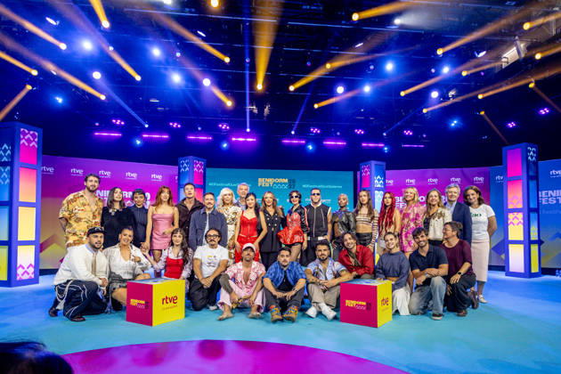 RTVE presents the artists selected to participate in Benidorm Fest 2027 Group photo taken during the presentation of the artists who will participate in Benidorm Fest 2027, on October 14, 2026, in Madrid, Spain. The sixth edition of Benidorm Fest will be held from January 23 to 30, 2027, returning to its traditional dates on the calendar after having been moved to February for the previous edition. OCTOBER 14, 2026 BENIDORM FEST ARTISTS MUSIC SINGERS Madrid Madrid, Spain  Copyright: xRicardoxRubiox 7845453