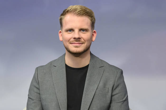 Pictured, from left: Tim Klüssendorf, SPD Secretary General, GER, Berlin, studio, guest on Maischberger, political talk show, TV, program, with host Sandra Maischberger, Das Erste, from Adlershof, Am Studio 20, October 14, 2026, Copyright: HMBxMedia UwexKoch