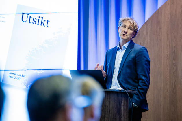 Norsk Industri Offshore’s annual membership meeting, Oslo, October 15, 2026. Hakon Skjonberg, chairman of Norsk Industri Offshore, at Norsk Industri Offshore’s open members’ meeting at Naeringslivets hus. Photo by Stian Lysberg Solum, NTB, Oslo, Norway. hh0zyQ3Vey4 EDITORIAL USE ONLY Ref BUShh0zyQ3Vey4 jpg  Copyright: xStianxLysbergxSolumx xNTBx