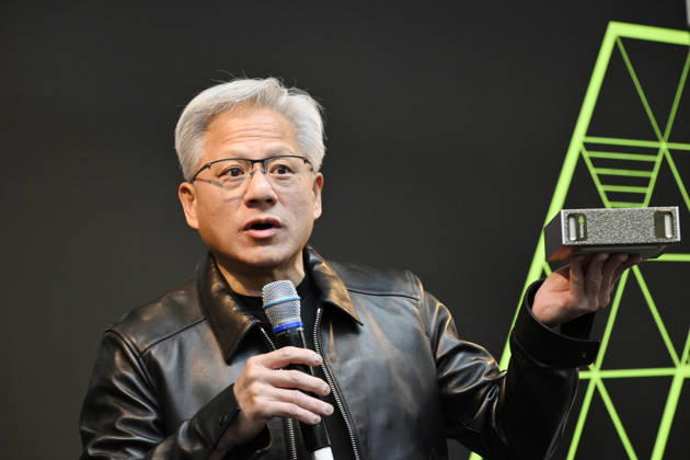 STOCKHOLM, October 15, 2026 — Jensen Huang, CEO of Nvidia, speaks during the Build A Claw Experience event at Norrsken House Stockholm, as Nvidia hosts three AI events in Stockholm on Thursday, xx  Copyright: xGustavxSjöholm TTx JENSEN HUANG NVIDIA P7o8fcUcmTs