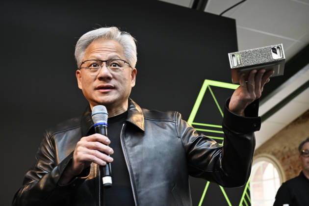 Jensen Huang, CEO of Nvidia, speaks during the Build A Claw Experience event at Norrsken House Stockholm, as Nvidia hosts three AI events in Stockholm, Sweden, on October 15, 2026 STOCKHOLM SWEDEN x11850x  Copyright: xGustavxSjöholm TTx JENSEN HUANG NVIDIA LqwYAdHUug0
