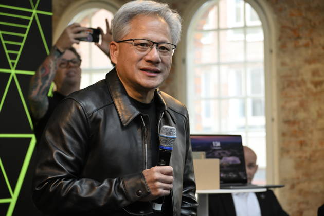 Jensen Huang, CEO of Nvidia, speaks during the Build A Claw Experience event at Norrsken House in Stockholm, as Nvidia hosts three AI events in Stockholm, Sweden, on October 15, 2026 STOCKHOLM SWEDEN x11850x  Copyright: xGustavxSjöholm TTx JENSEN HUANG NVIDIA 7u_U6ChOCpg