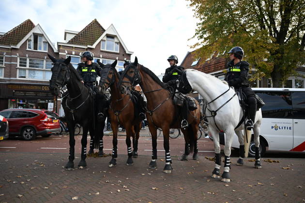 Pro-Palestinian demonstration ahead of UEFA Europa League match between AZ Alkmaar v Hapoel Be er Sheva in Netherlands ALKMAAR, NETHERLANDS - OCTOBER 15: Pro-Palestinian demonstrator groups gather near AFAS Stadium to protest the UEFA Europa League football match between AZ Alkmaar and Hapoel Be er Sheva in Alkmaar, Netherlands on October 15, 2026. Security measures were heightened around the venue during the protest ahead of the match. Mouneb Taim Anadolu Alkmaar Netherlands. Editorial use only. Please get in touch for any other usage.  Copyright: x2026xAnadoluxMounebxTaimx