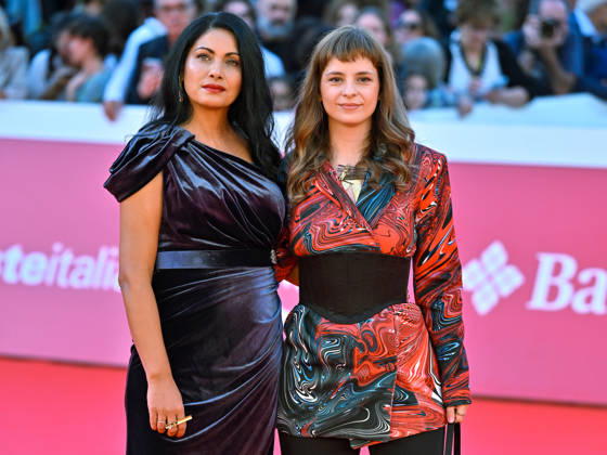 IPA89722247 - Rome, 2026 Film Festival - Evening 3 - Red Carpet for the film *SKEJTANJETO NE E ZA DEVOJÄaINJA* (*SKATEBOARDING IS NOT FOR GIRLS*) Pictured: Dina Duma Simonida Selimovic Copyright: xMaurizioxD™Avanzox xPoolxRomaxFilmxFestx2026x IPA89722247