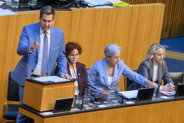 Vienna, October 15, 2026—103rd Session of the National Council: Urgent inquiry by the FPÖ combined with a motion of no confidence against the entire government. PHOTO: State Secretary for D