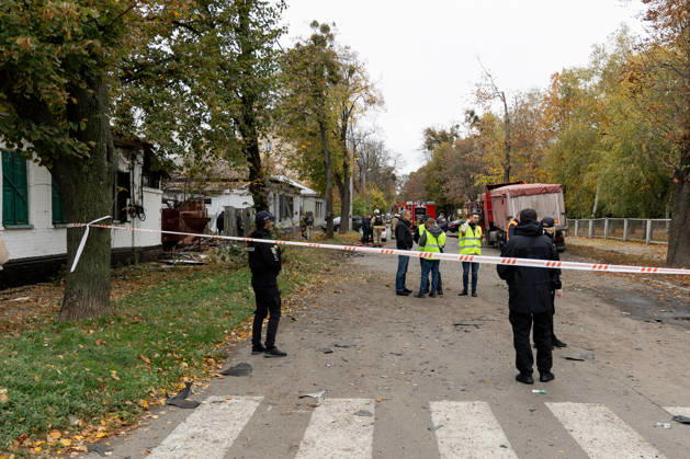 Russian attack towards civilian infrastructure in Ukraine’s Poltava DNIPRO, UKRAINE - OCTOBER 15: (----EDITORIAL USE ONLY - MANDATORY CREDIT - DNIPROPETROVSK REGIONAL MILITARY ADMINISTRATION OF UKRAINE HANDOUT - NO MARKETING NO ADVERTISING CAMPAIGNS - DISTRIBUTED AS A SERVICE TO CLIENTS---- HANDOUT - NO MARKETING NO ADVERTISING CAMPAIGNS - DISTRIBUTED AS A SERVICE TO CLIENTS----) A view of the destruction after the Russian combined attack towards civilian infrastructure and damaged a school building, an apartment building, three private houses, an administrative building, and four vehicles on Poltava, Ukraine on October 15, 2026. Dnipropetrovsk Regional Military Anadolu Dnipropetrovs ka Oblast Ukraine. Editorial use only. Please get Copyright: x2026xAnadoluxDnipropetrovskxRegionalxMilitaryx