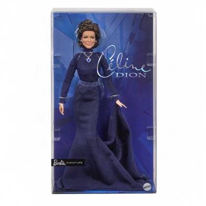 Céline Dion gets her own Barbie doll based on her 1998 Oscars look Céline Dion gets her own Barbie doll based on her 1998 Oscars look., , Toymaker Mattel has announced the legendary Canadian singer is being honored with a Barbie Signature doll., , Céline’s doll wears a long-sleeve navy-blue gown and a necklace inspired by the blue heart-shaped diamond necklace, capturing her look as My Heart Will Go On from movie blockbuster Titanic won Best Original Song at the 1998 Academy Awards., , Céline said: It is a true honor to join the Barbie legacy with a doll inspired by one of the most meaningful moments of my career., , I hope this doll inspires everyone to express themselves with confidence, follow their dreams and believe in the power of Copyright: xThexMegaxAgencyxMattelxInc Megax