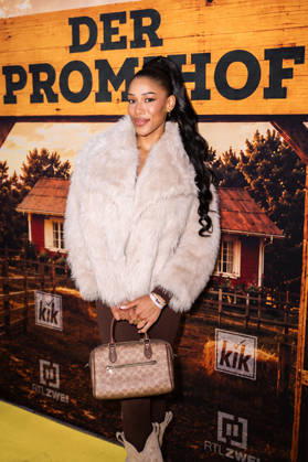 Vanessa Nwakaego Nwattu at the premiere of Season 2 of the reality TV show *Der Promihof* at the Gertrudenhof adventure farm in Hürth, October 14, 2026 Foto:xT.xNgox xFuturexImagex promihof_6037