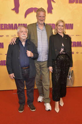 Wolf Biermann, Michael Souvignier, and Pamela Biermann at the premiere of the documentary *Biermann* at Kino International in Berlin, October 15, 2026 Foto:xM.xBehrensx xFuturexImagex biermann_berlin_6081