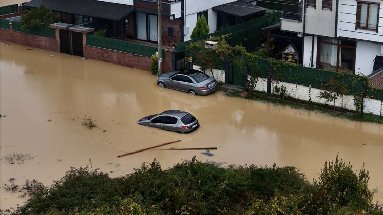 Heavy rain causes flooding in Turkiye s Sakarya SAKARYA, TURKIYE - OCTOBER 16: An aerial view of Alandere neighborhood in Kocaali district of Sakarya, Turkiye, where parts of the area are submerged in water following heavy rainfall, on October 16, 2026. Davut Genc Anadolu Sakarya Turkey. Editorial use only. Please get in touch for any other usage.  Copyright: x2026xAnadoluxDavutxGencx