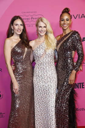 Anna Verkhorubova, Natascha Gruen, and Enyerlina Sanchez at the 2026 Tribute to Bambi at Fotografiska Berlin, Berlin, October 15, 2026 Foto:xN.xKubelkax xFuturexImagex bambi_6138