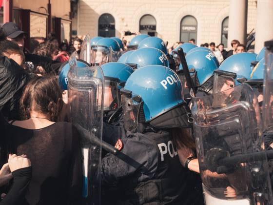 October 16, 2026, Bologna, Italy: BOLOGNA, ITALY, OCTOBER 16, 2026: Students march through central Bologna demanding improved school conditions and greater investment in education rather than military spending, during a day of student demonstrations across Italy. Bologna Italy  - ZUMAq101 20261016_zna_q101_209 Copyright: xAlessandroxDelxBonox