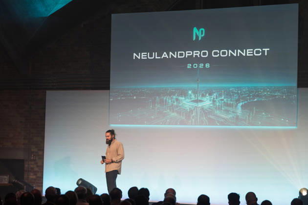 Berlin, October 16, 2026 Julius Herzberg, event organizer, speaks at NeulandPro Connec