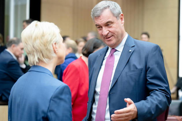 Meeting, Bundesrat, Minister-President, Markus Söder, Minister-President, Manuela Schwesig Meeting, Bundesrat, Berlin, Minister-President, Markus Söder, Minister-President, Manuela Schwesig Berlin Berlin GER