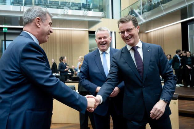 Meeting, Bundesrat, Markus Söder, Gordon Schnieder, Hendrik Wüst Meeting, Bundesrat, Berlin, Minister-President, Markus Söder, Gordon Schnieder, Hendrik Wüst Berlin Berlin GER