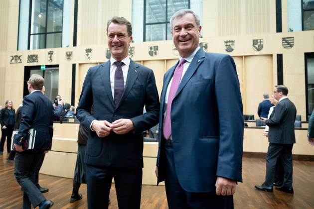 Meeting, Bundesrat, Markus Söder, Hendrik Wüst Meeting, Bundesrat, Berlin, Minister-President, Markus Söder, Hendrik Wüst Berlin Berlin GER