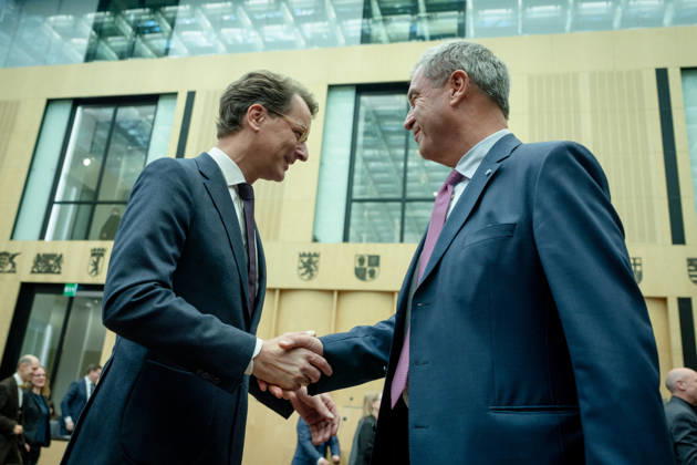 Meeting, Bundesrat, Markus Söder, Hendrik Wüst Meeting, Bundesrat, Berlin, Minister-President, Markus Söder, Hendrik Wüst Berlin Berlin GER