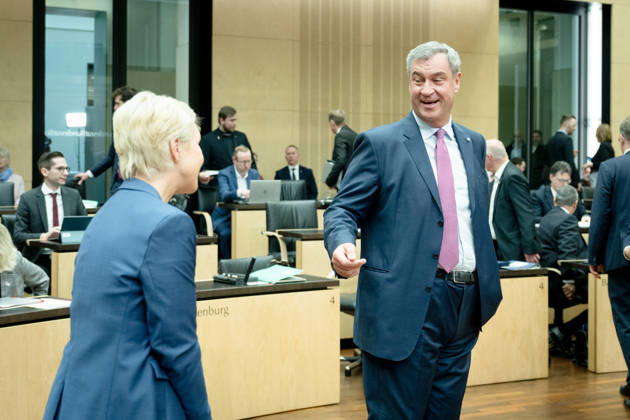 Meeting, Bundesrat, Minister-President, Markus Söder, Minister-President, Manuela Schwesig Meeting, Bundesrat, Berlin, Minister-President, Markus Söder, Minister-President, Manuela Schwesig Berlin Berlin GER
