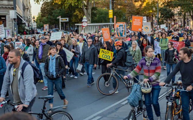 October 16, 2026 Fridays For Future Climate Strike Announcing Climate Action Isn’t Enough—Without Climate Action, Everything Is Nothing Participants in the Fridays For Future climate strike, under the slogan Announcing Climate Action Isn’t Enough—Without Climate Action, Everything Is Nothing, gathered on Prater Hauptallee near Praterst