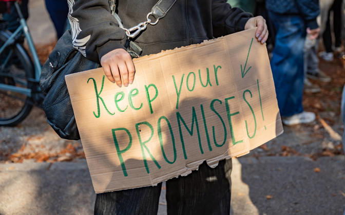 October 16, 2026 Fridays For Future Climate Strike: Announcing Climate Action Isn’t Enough—Without Climate Action, Everything Is Nothing Participants in the Fridays For Future climate strike, under the slogan Announcing Climate Action Isn’t Enough—Without Climate Action, Everything Is Nothing, gathered on Prater Hauptallee near Praters
