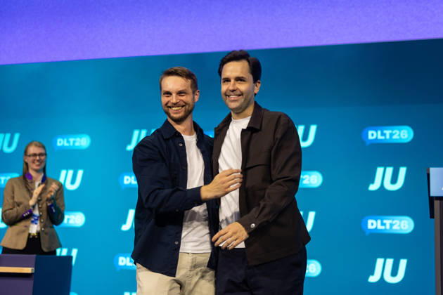 Johannes Winkel Re-elected as Federal Chairman at the Junge Union’s Germany Day in Bonn, October 16, 2026 Kevin GNIOSDORZ, State Chairman of the Junge Union in North Rhine-Westphalia, congrat Copyright: xMarcxJohnx