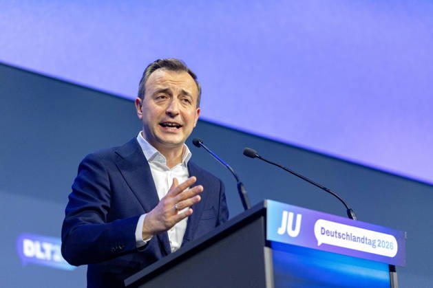 Young Union Germany Day in Bonn: Welcome Address by the CDU Secretary General of North Rhine-Westphalia, October 16, 2026. The Secretary General of the CDU of North Rhine-Westphalia, Paul ZIEMIAK, Member of the Bundestag, CDU, delivers a welcoming addre Copyright: xMarcxJohnx