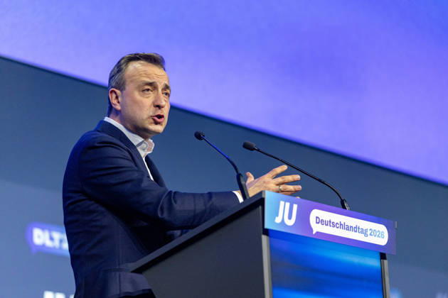 Young Union Germany Day in Bonn: Welcome Address by the CDU Secretary General of North Rhine-Westphalia, October 16, 2026. The Secretary General of the CDU of North Rhine-Westphalia, Paul ZIEMIAK, Member of the Bundestag, CDU, delivers a welcoming addre Copyright: xMarcxJohnx
