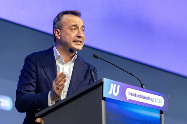 Young Union Germany Day in Bonn: Welcome Address by the CDU Secretary General of North Rhine-Westphalia, October 16, 2026. The Secretary General of the CDU of North Rhine-Westphalia, Paul ZIEMIAK, Member of the Bundestag, CDU, delivers a welcoming addre Copyright: xMarcxJohnx