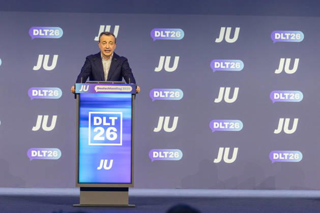 Young Union Germany Day in Bonn: Welcome Address by the CDU Secretary General of North Rhine-Westphalia, October 16, 2026. The Secretary General of the CDU of North Rhine-Westphalia, Paul ZIEMIAK, Member of the Bundestag, CDU, delivers a welcoming addre Copyright: xMarcxJohnx