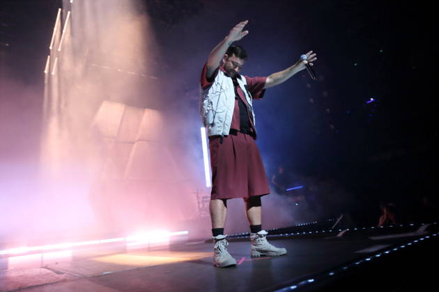 Marten Laciny, also known as Marteria, at a concert at the Max Schmeling Halle in Berlin, October 16, 2026 Marteria Concert Berlin