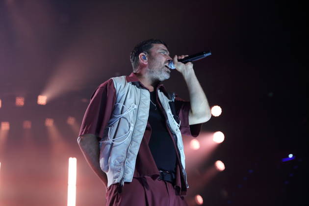 Marten Laciny, also known as Marteria, at a concert at the Max Schmeling Halle in Berlin, October 16, 2026 Marteria Concert Berlin