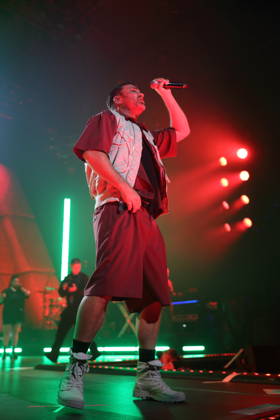 Marten Laciny, also known as Marteria, at a concert at the Max Schmeling Halle in Berlin, October 16, 2026 Marteria Concert Berlin