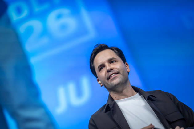 Johannes Winkel, Federal Chairman of the JU 78 Germany Day 2026 in Bonn; Junge Union (JU), the youth organization of the CDU and CSU; Bonn, North Rhine-Westphalia; Germany; World Conference Center Bonn