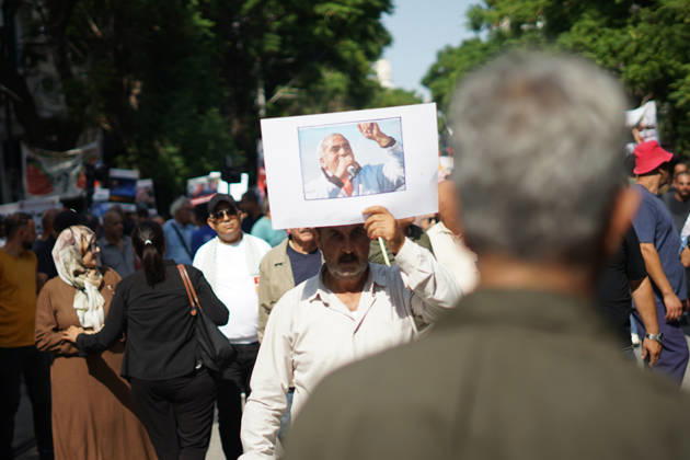 October 17, 2026, Tunis, Tunis, Tunisia, Tunisia: Demonstrators take to the streets of Tunis during a march calling for social and economic reforms and the protection of civil liberties, amid public concerns over rising living costs, workersâ€⠢ rights and freedom of expression on October 17, 2026. Organized by trade unions, journalistsâ€⠢ representatives, lawyers and civil society groups, the demonstration brings together protesters demanding accountability and defending fundamental rights. The march highlights ongoing concerns over Tunisiaâ€⠢s economic situation and the space for public dissent. Tunis Tunisia - ZUMAm342 20261017_zsp_m342_028 Copyright: xHasanxMradx