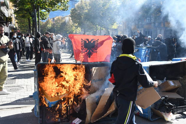 University students in Tirana continue widespread protests over educational conditions TIRANA, ALBANIA - OCTOBER 17: University students and young activists march through the streets of central Tirana, Albania, on October 17, 2026, as nationwide student-led demonstrations enter their fourth consecutive day. Demonstrators gathered near public academic institutions and the Ministry of Education to demand lower tuition fees, improved campus infrastructure, increased financial aid, and effective policy responses to rising living costs and youth unemployment. Olsi Shehu Anadolu Tirana Albania. Editorial use only. Please get in touch for any other usage.  Copyright: x2026xAnadoluxOlsixShehux