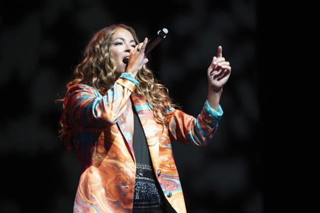 October 17, 2026, Madrid, Spain: Singer Sofia Ellar performs during a concert at the Plaza de Espana in Madrid. Madrid Spain  - ZUMAs197 20261017_aaa_s197_141 Copyright: xAtilanoxGarciax