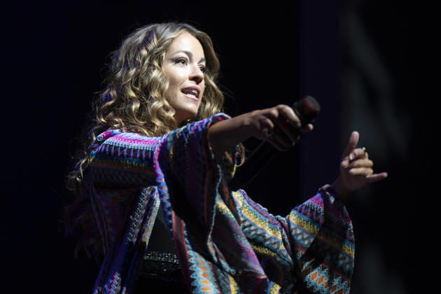 October 17, 2026, Madrid, Spain: Singer Sofia Ellar performs during a concert at the Plaza de Espana in Madrid. Madrid Spain  - ZUMAs197 20261017_aaa_s197_151 Copyright: xAtilanoxGarciax