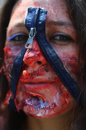 Santiago, October 17, 2026 The 2026 Zombiewalk takes place in downtown Santiago. Jonnathan Oyarzun Aton Chile, Santiago, Chile Aton 1200412  Copyright: JONNATHANxOYARZUN ATONxCHILE