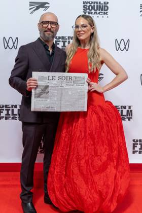 Director Michael R. Roskam and Eline De Munck pictured during the Gent International Film Festival on Saturday 17 October 2026. Tonight will feature a screening of Le Faux Soir, the new film of Belgian director Roskam.  NICOLASxMAETERLINCK 190136501