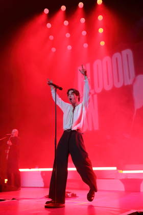 Frederik Fred Rabe of the band Giant Rooks at a concert at the Max Schmeling Halle in Berlin, October 17, 2026 Giant Rooks Concert Berlin