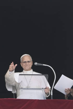Pope Leo XIV leads Angelus prayer at Vatican VATICAN CITY, VATICAN - OCTOBER 18: Pope Leo XIV addresses worshippers from the window of the Apostolic Palace overlooking St. Peter s Square during the Sunday Angelus prayer in Vatican City, Vatican, on October 18, 2026. Isabella Bonotto Anadolu Vatican City Vatican. Editorial use only. Please get in touch for any other usage.  Copyright: x2026xAnadoluxIsabellaxBonottox
