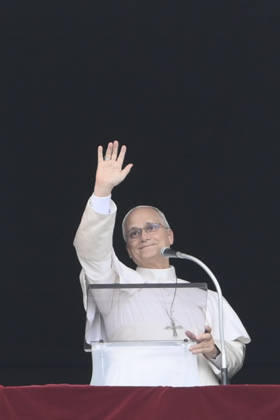 Pope Leo XIV leads Angelus prayer at Vatican VATICAN: VATICAN CITY - OCTOBER 18: Pope Leo XIV addresses the crowd from the window of the apostolic palace overlooking St.Peter s square during his Sunday Angelus prayer at the Vatican on October 18, 2026. Isabella Bonotto Anadolu Vatican City Vatican. Editorial use only. Please get in touch for any other usage.  Copyright: x2026xAnadoluxIsabellaxBonottox