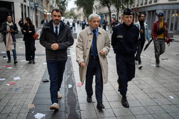 Vandalism following the protest against the high cost of living in Lyon on October 18, 2026 Nicolas Liponne MAXPPP Lyon 10 18 2026 Grégory Doucet, mayor of Lyon, Etienne Guyot, prefect of the Rhône department, and Nelson Bouard, DIPN, met with shopkeepers and residents on October 18, 2026, the day after the riots that broke out during the protest against the high cost of living on October 17 in Lyon Grégory Doucet, Mayor of Lyon, Etienne Guyot, Prefect of the Rhône department, and Nelson Bouard, DIPN, met with shopkeepers and residents on October 18, 2026, the day after the riots that broke out during the October 17 protest against the high cost of living in Lyon, Lyon, Auvergne-Rhône-Alpes, France Copyright: xMAXPPPxNicolasxLiponnex NLP202610180874 NLP202610180874