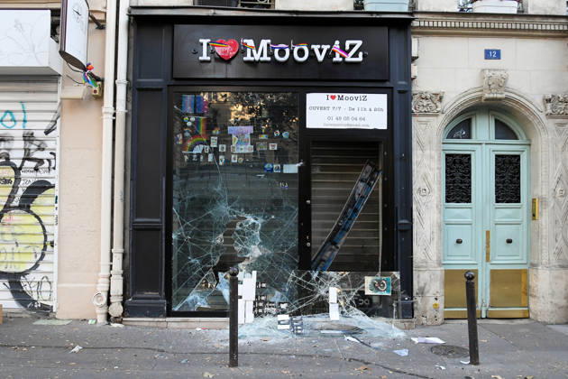 Images of the damage in the aftermath of the October 17, 2026, protests in Paris’s Bastille district. The day after violent clashes between protesters and French police during the demonstration against the high cost of living in Paris, France, on October 18, 2026. Lionel Urman, Bestimage, Paris, France  Copyright: xLIONELxURMANxx xBESTIMAGExLIONELxURMANxx xBESTIMAGEx