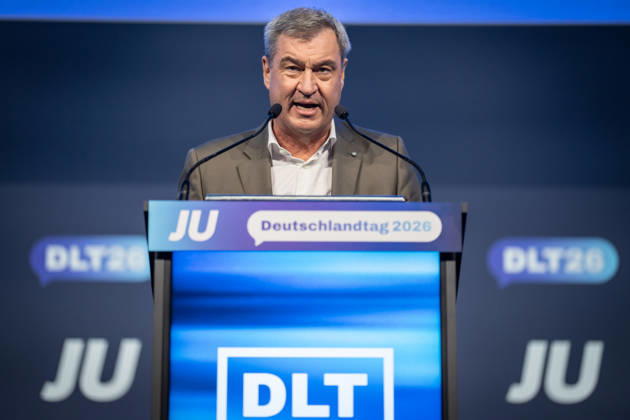 Markus Söder, Minister-President of Bavaria, as a guest at Germany Day 2026 78 Germany Day 2026 in Bonn Junge Union (JU), the youth organization of the CDU and CSU, Bonn, North Rhine-Westphalia, Germany World Conference Center Bonn