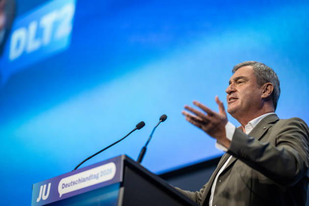Markus Söder, Minister-President of Bavaria, as a guest at Germany Day 2026 78 Germany Day 2026 in Bonn Junge Union (JU), the youth organization of the CDU and CSU, Bonn, North Rhine-Westphalia, Germany World Conference Center Bonn