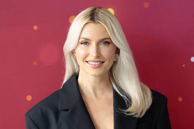 Lena Gercke at the photo call for the 15th-anniversary episode of the ARD show *Klein gegen Gross: Das unglaubliche Duell* on October 18, 2026, in Berlin. Lena Gercke attends the photo call for the 15th-anniversary episode of the ARD show *Klein gegen Gross: Das unglaubliche Duell on October 18, 2026, in Berlin, Germany. 15th-anniversary photo call for Klein