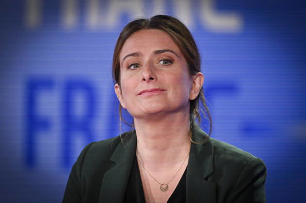 Marine Tondelier on Franc Jeu - Paris Leader of the Ecologists and French candidate for presidency Marine Tondelier poses for pictures for Franc Jeu on France 2 channel in Paris, France on October 18, 2026. Photo by Stephane Le Tellec ABACAPRESS.COM Paris France  Copyright: xLexTellecxStephane ABACAx